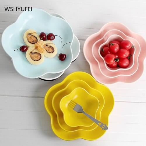 Ceramic plate smooth and delicate Japanese candy color frosted frosted fruit Western-style household tableware tableware