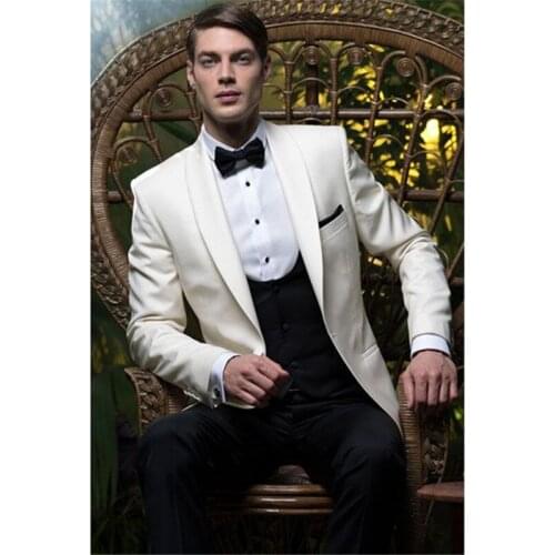 Classic slim Groomsmen Shawl Lapel Groom Tuxedos Men Suits Wedding/Prom Best Man Blazer ( Jacket+Pants+Tie+Vest) A239