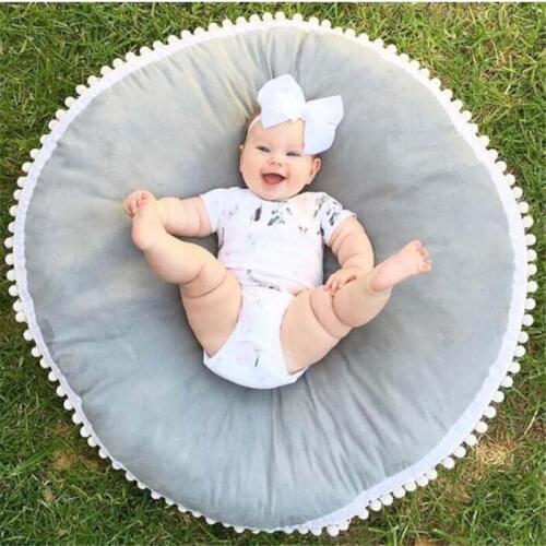 Ins Baby Play Mat Round Carpet Pad Toddler Kids Rug Crawling Blanket Developing Mat Toys For Children Room Decor Photo Props