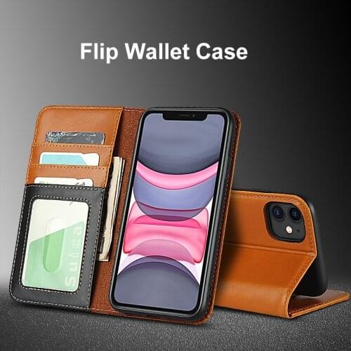 For iPhone 11 Pro Max Leather Case for iPhone SE 2020 6 6s 7 8 Plus SE2 X XR XS Max 11 Pro Case Wallet Magnetic Book Flip Cover