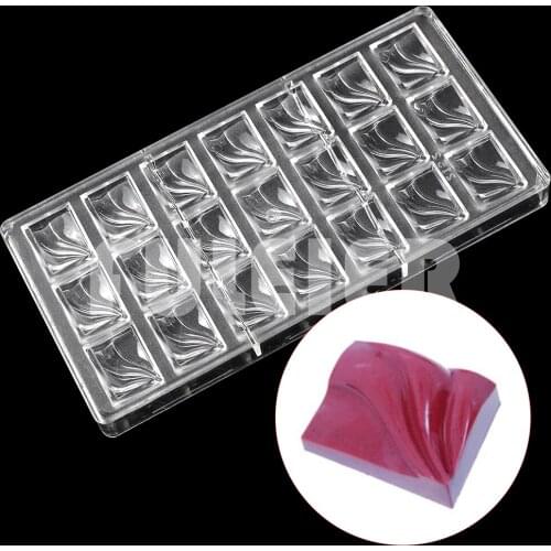 Belgian Square Classic Shaped Polycarbonat Chocolate Mold Sweets BonBon Candy Pastry Baking Mould Confectionery Tool Bakeware