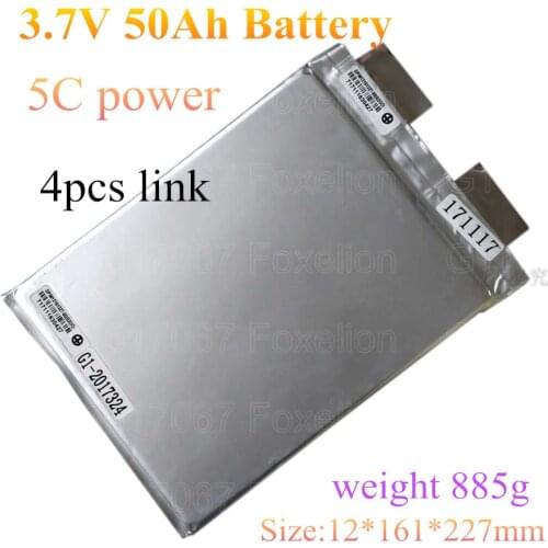 4pcs 3.7v 50Ah high capacity li-ion battery 3.7v 50ah lipo lithium cells for diy electric bike motor cycle ebike solar power 5C