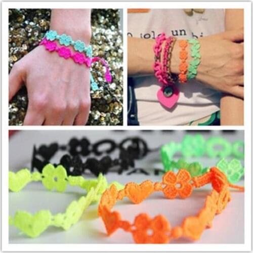 Min order $15) 12pcs/bag free ePacket ship mix colors Jewelry Italy Lace Macrame Bracelet 16 different shapes wholesale
