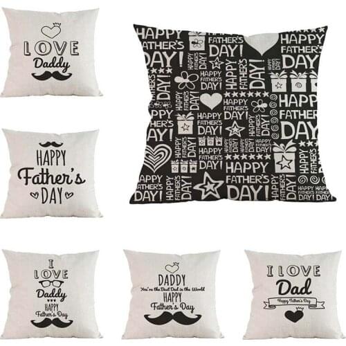 Fathers day pillow cushion cover Fathers Day greetings gift decorative pillows covers cojines decorativos para sof pillowcase