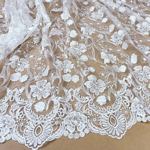 New Embroidery Rose flower Gorgeous Net Lace Fabric For dress Cloth African French Tulle Lace For Wedding Garment Accessories