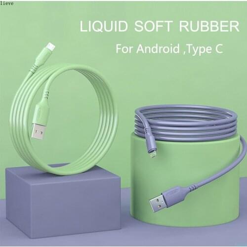 Liquid Silicone charge Cable For samsung smartphones phones xiaomi redmi Android phone Fast USB Cable Mobile Phone Cord Wire