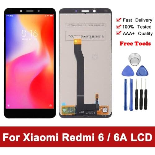 Original 5.45" For Xiaomi Redmi 6A LCD Display Touch Screen With Frame LCD Digitizer For Redmi 6 Display Assembly Repair Parts