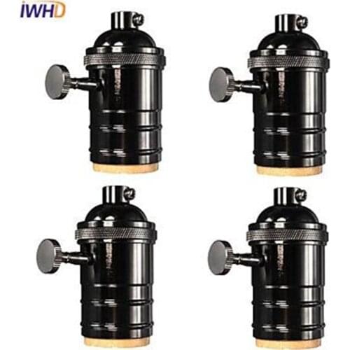 4Pcs/lot E27 Lamp Holder Loft Lamp Base Vintage E27 Socket Lampholder Edison Socket For Industrial Pendant Light Wall Lamp