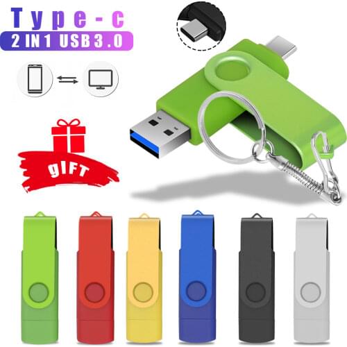 Rotated Micro usb interface OTG Flash drive3.0 pendrive 64GB 128GB 256GB 512GB USB Flash Drive for android phone tablet notebook