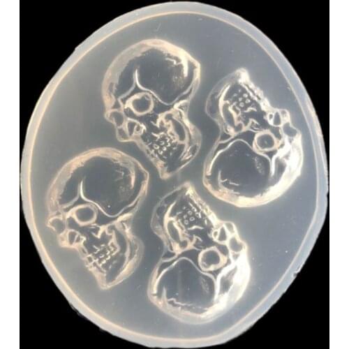 Skeleton Head Skull Silicone Jewelry Mold Candy Jelly Mould Fondant Cake Decor W0YA