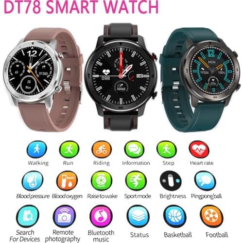DT78 Smart Watch Men Women Heart Rate Monitoring Sports Smart Bracelet Wearable Devices smart watch men