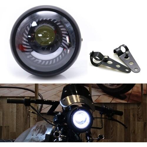 LED MOTO Headlight Motorcycle Retro Motorbike Headlamp Front Head Light for Softail XL883 Cafe Racer Bobber Chopper Sportster