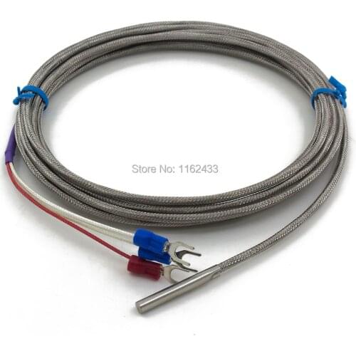 FTARP02 PT100 type 2m high temperature resistance metal screening cable polish rod probe head RTD temperature sensor