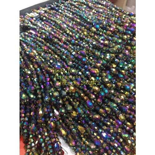 Stock 10yard/bag 10cm Colorful diamond bead ribbon pendant tassel used for costume design holiday decoration ym181
