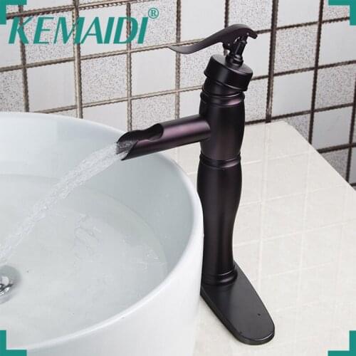 KEMAIDI Good Quality Black Basin Faucet Cold and Hot Bathrom Mixer Torneira Banheiro Oil Rubbed Bronze Tap Deck Mounted