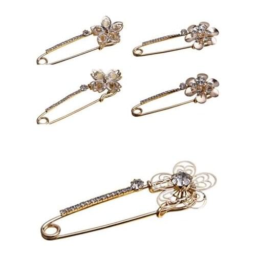 100pcs MIXORDER Pins Safety Pin Brooch Luxury Rhinestone Women Ladys Brooches For Suit Scarves Corsage Sweater Collar Wholesale