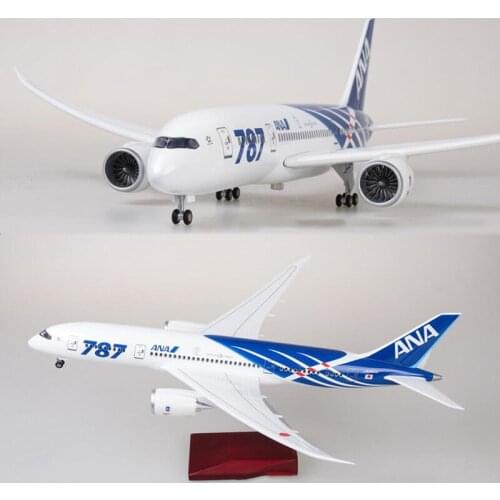 47cm Alloy Aircraft Model 1/130 Simulation Boeing 787 B787 Japan ANA Airline Airplane W Light&Wheel Diecast Plane Collection