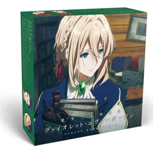 Anime Violet Evergarden Gift Box Toy Include Postcard Badge Stickers Bookmark Sleeves Bracelet Gift