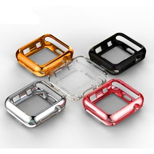 Cover for Apple Watch case 44mm 40mm iWatch Case 42mm 38mm Soft TPU Bumper Protector apple watch series 6 5 4 3 SE Accessories