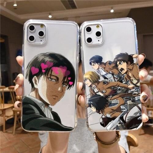 Anime Japanese attack on Titan Phone Case For iphone 12 mini 11 pro XS MAX 8 7 6 6S Plus X SE2020 XR Soft TPU Fundas Coque case