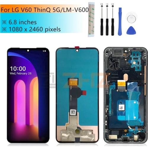 For LG V60 ThinQ 5G lcd display Touch Screen Digitizer Assembly lcd digitizer LM-V600 display replacement repair parts