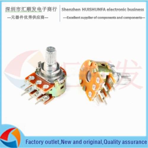 WH148 double potentiometer B1K/2K/5K/10K/20K/50K/100K/500K 6 feet handle length 15MM