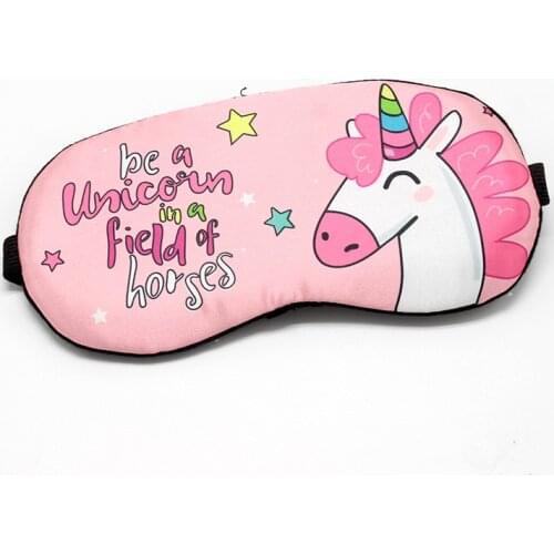 Unicorn Sleeping Mask Eyepatch Eye Cover Cotton Creative Lovely Cartoon for Eye Travel Relax Sleeping Aid Eye Patch Shading Mask