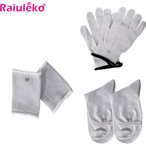 Electrode Gloves Breathable Fiber Electrotherapy Massager With Cable Electrode Machine For TENS Electrotherapy Phycical Mechines