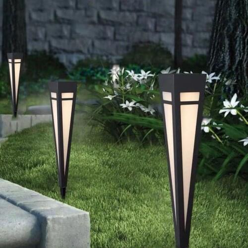Post Lawn Lamp Outdoor Waterproof LED Solar Garden Light Modern Aluminum Pillar Light Outdoor Courtyard Landscape Bollards Light