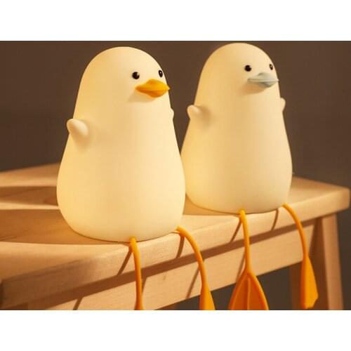 Creative Seagull Shape Night Light Fun Silicone Atmosphere Light USB Plug-in Can Be Used As A Mobile Phone Holder To Send Friend
