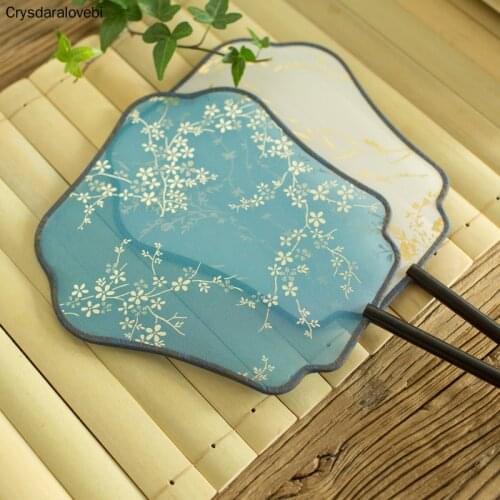 Summer Vintage Chinese Embroidery Round Fans Colorful Dropshipping Exquisite Handmade Han Dynasty Silk Tassels Decoration Fans