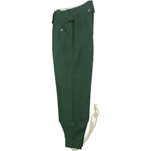 GUHB-005 WWII German M43 summer HBT reed green field trousers keilhosen
