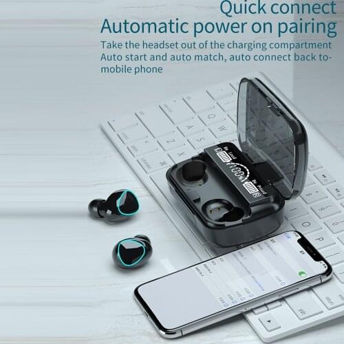 M10 TWS Wireless Headphones Touch Control Bluetooth-compatible 5.1 Earphones Wireless Headset Waterproof 9D Hifi Quality Earbuds