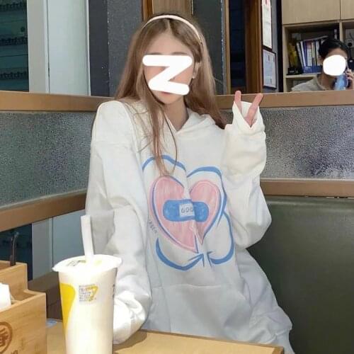 Park sweet and cute kawaii cotton thin warm sweater womens long-sleeved jacket jacket female Korean version loose round neck