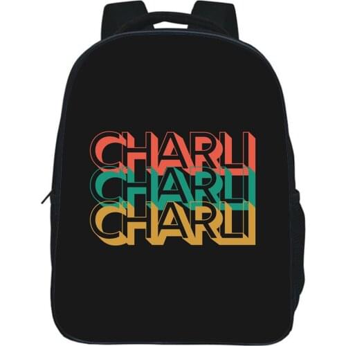 Charli Damelio Backpack Children Cartoon Schoolbag Boys Girls Student Bookbag Teens Knapsack Travel Rucksack Gift