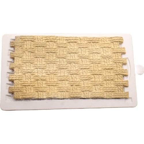 DIY Lace mat Silicone Mold Needle Knitting Wool Texture Fondant Cake Decorating Sugar Craft Flower baking Mold M147