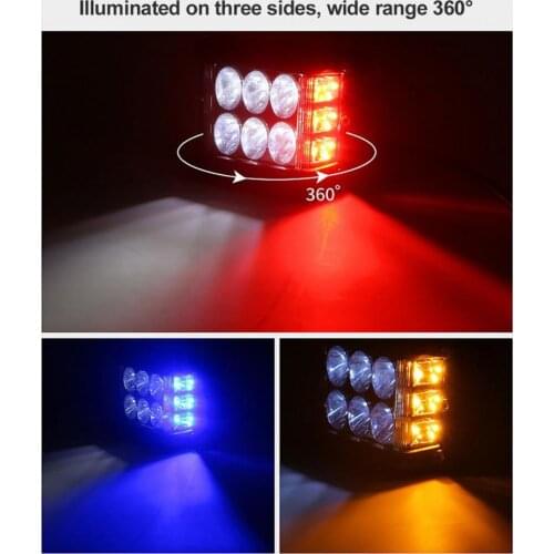 2020 Car LED Work Light Bar Side Shooter LED Light Pods Cube Side Shooter Pod White & Amber Strobe Lamp SUV