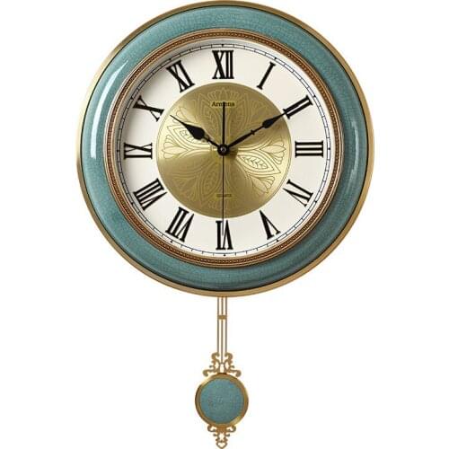 Vintage Pendulum Clocks Wall Retro Large Wall Clock Modern Design Classical Silent Clock On The Wall American Style Wall Watches