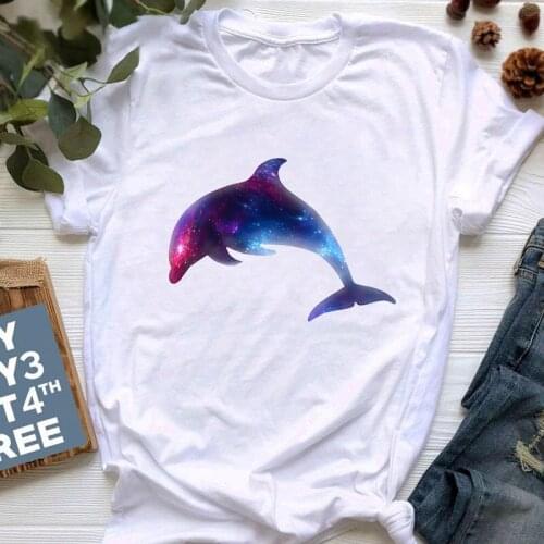 Female T-shirt Harajuku Graphic T-shirt Tee Female Casual Summer Short-sleeved Animal Panda Deer Kangaroo Print Top