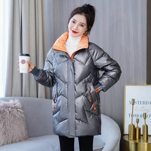 ISENMAL Women Winter Jacket Parkas 2021 New Fashion Youth Slim Overcoat With Hoods Casual Street Warm Autumn Winter Coat Female