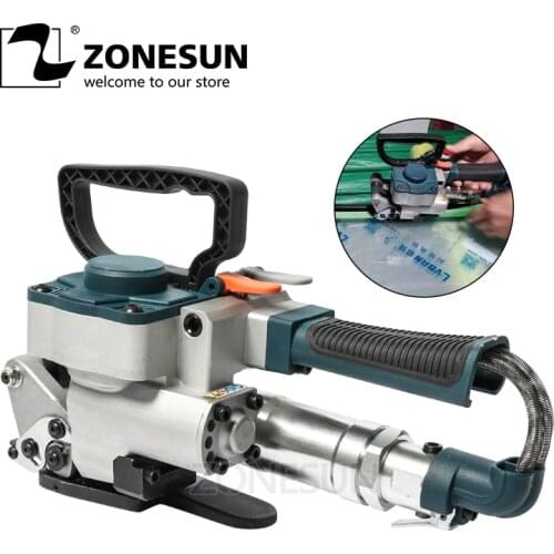 ZONESUN Pneumatic Friction Welding Baler Strapping Machine Air PET Banding Machine Tool For 13-19mm Width PET Straps