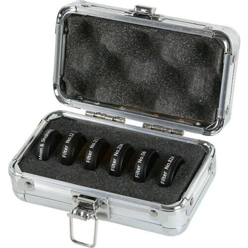 1.25 inch Color Filter Set 6 Filter Lens With Storage Box Telescope Tool Lunar/Planetary Observation Astronomical Color Fliter