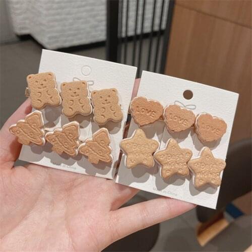 2021 Creative Cartoon Cookies Duck Tip Clip Korean Hairpin Christmas Show Side Clip Hair Accessories
