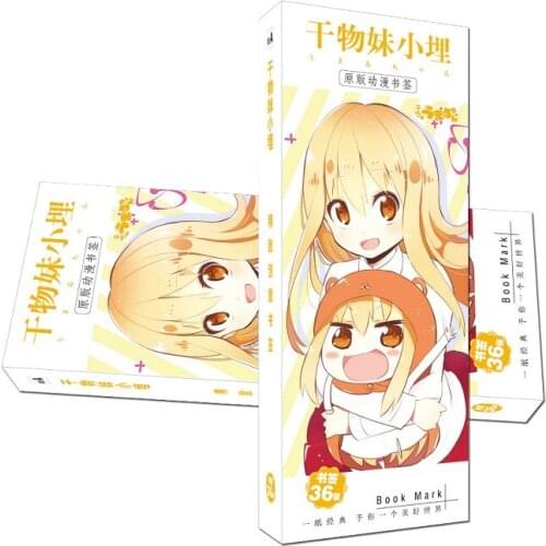 36 Pcs/Set Anime Himouto! Umaru-chan Doma Paper Bookmarks Book Holder Message Card Gift Stationery