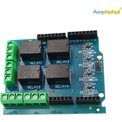 4 Channel 5V Relay Shield Modules Four Channel Relay Control Boards Relay Expansion Boards Relay Shield Modules Dropshipping New