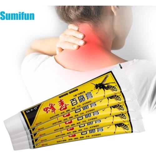 5pcs Bee Venom Pain Relief Cream Arthritis Joint Ointment Lumbar Neck Back Body Relax Back Orthopedic Pain Killer Plaster