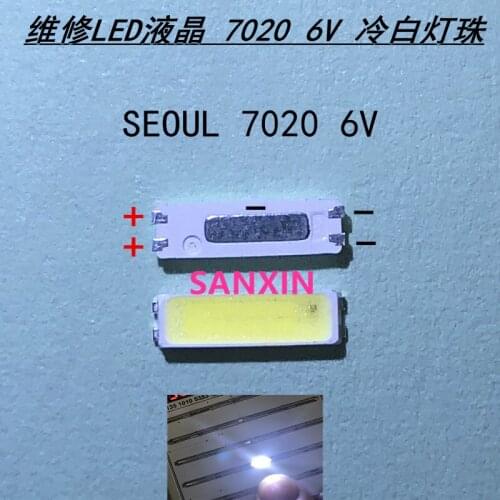 SEOUL LED Backlight TV LED 7020 LED Backlight High Power 1W 6V 98LM Cool white For LED LCD TV Backlight Application 500PCS