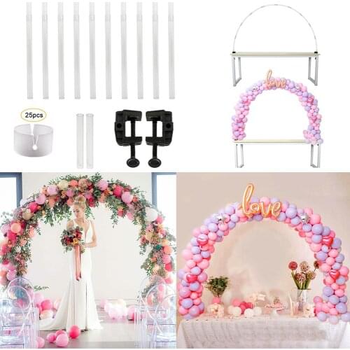 DIY Balloon Arch Kit Table Arch Balloons Column Stand With Frame Base Pole Ballons Clips Birthday Wedding Party Decor