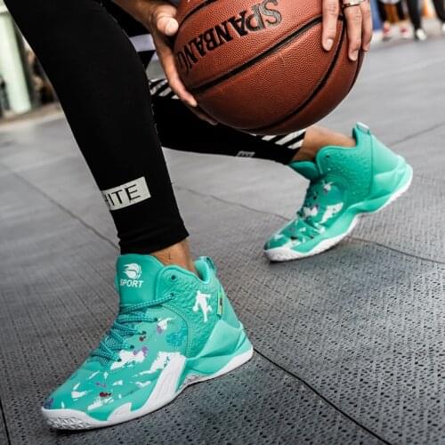 Boys Basketball Shoes Street Lace High-top Boots Cultural Sports Shoes Basket Men Sports Shoes High-top Couple Basketball Shoes