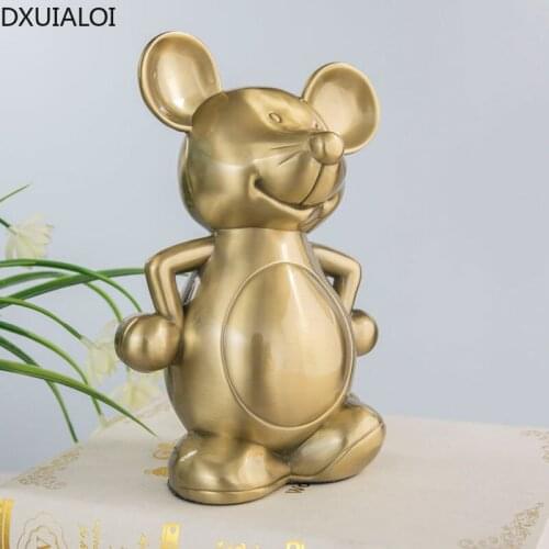 Home decoration European style creative piggy bank personality cute akimbo mouse piggy bank zodiac children gift change bank